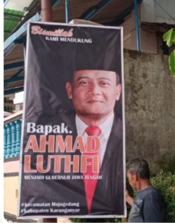 Dukungan Untuk Ahmad Luthfi Terus Mengalir Ribuan Baliho Bolone Mas Luthfi di Karanganyar Tersebar