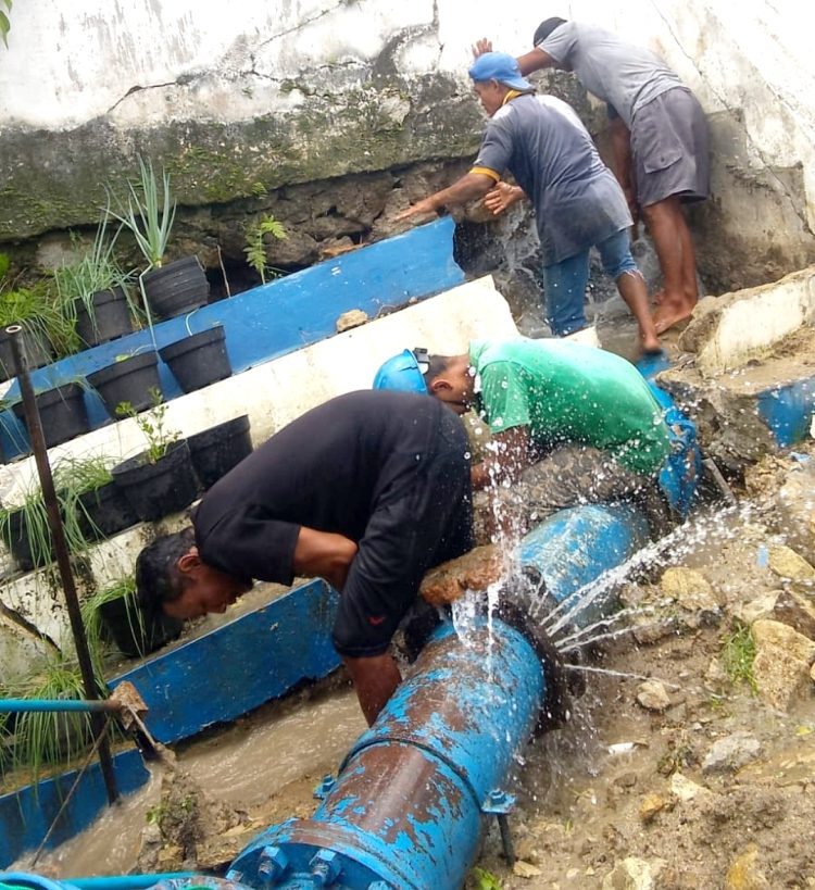 Pipa Perumda Air Minum Tirta Uli Siantar Pecah 
