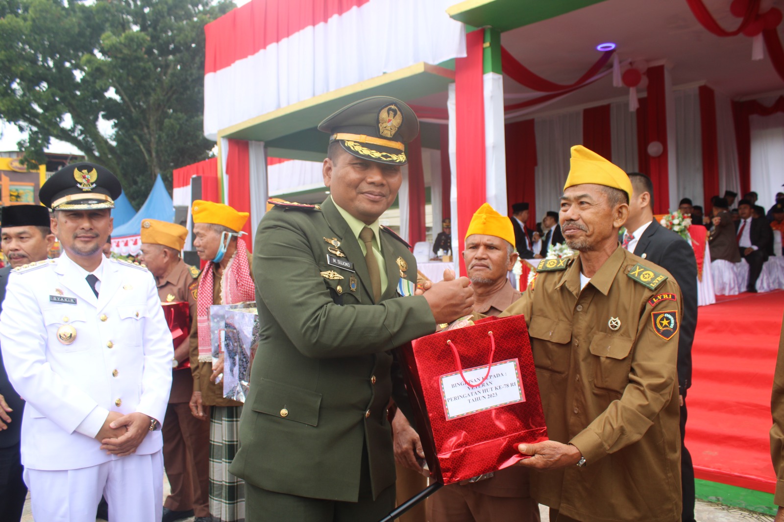 Dandim dan Prajurit Kodim 0108/Agara Ikuti Upacara HUT RI Ke - 78 di Aceh Tenggara