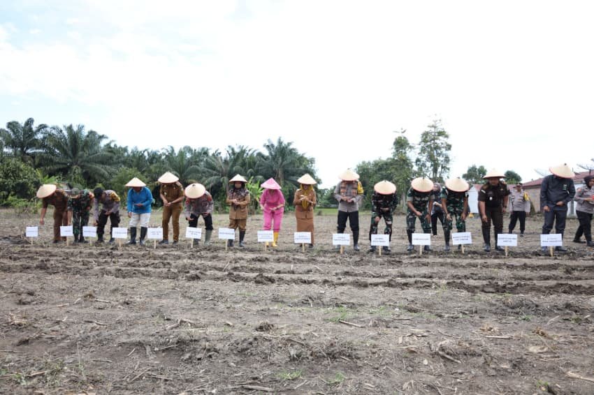 Penanaman Jagung Serentak 1 Juta Hektare, Polres Pematangsiantar Ambil Peran Program Ketahanan Pangan