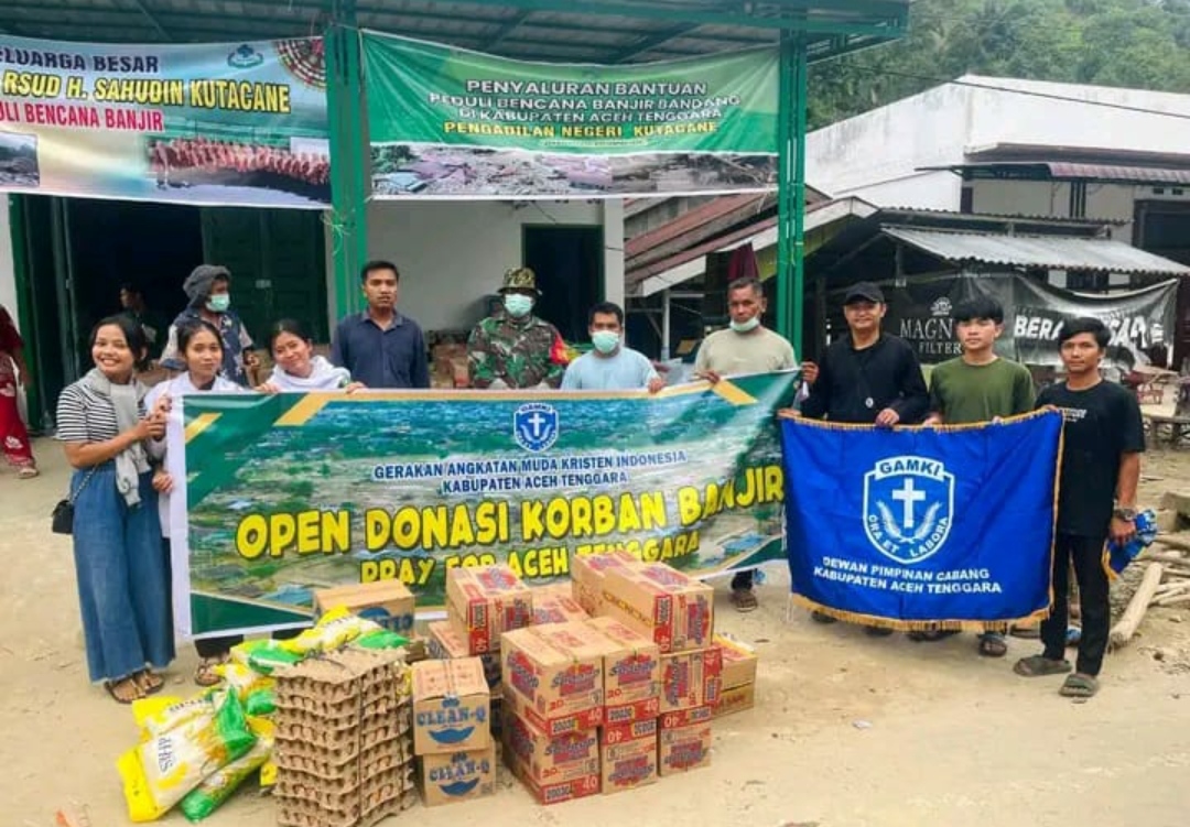 GAMKI Peduli Bencana Banjir Bandang Yang Melanda di Aceh Tenggara