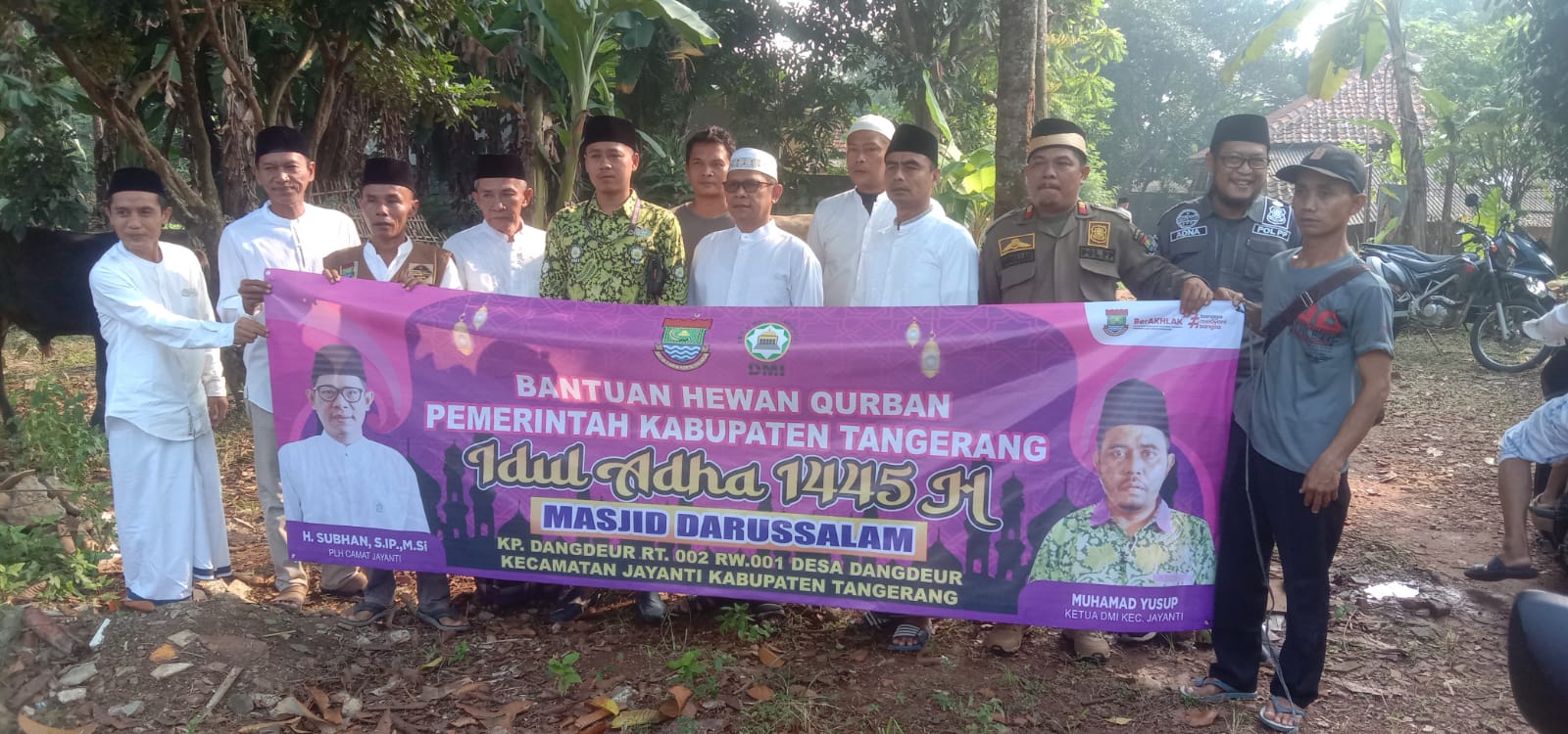 Masjid Darussalam Desa Dangdeur Kecamatan Jayanti Mendapat Bantuan Hewan Qurban dari Pemda kabupaten Tangerang