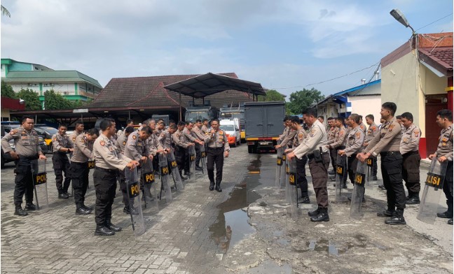 Sat Samapta Polrestabes Medan Gelar Latihan Dalmas