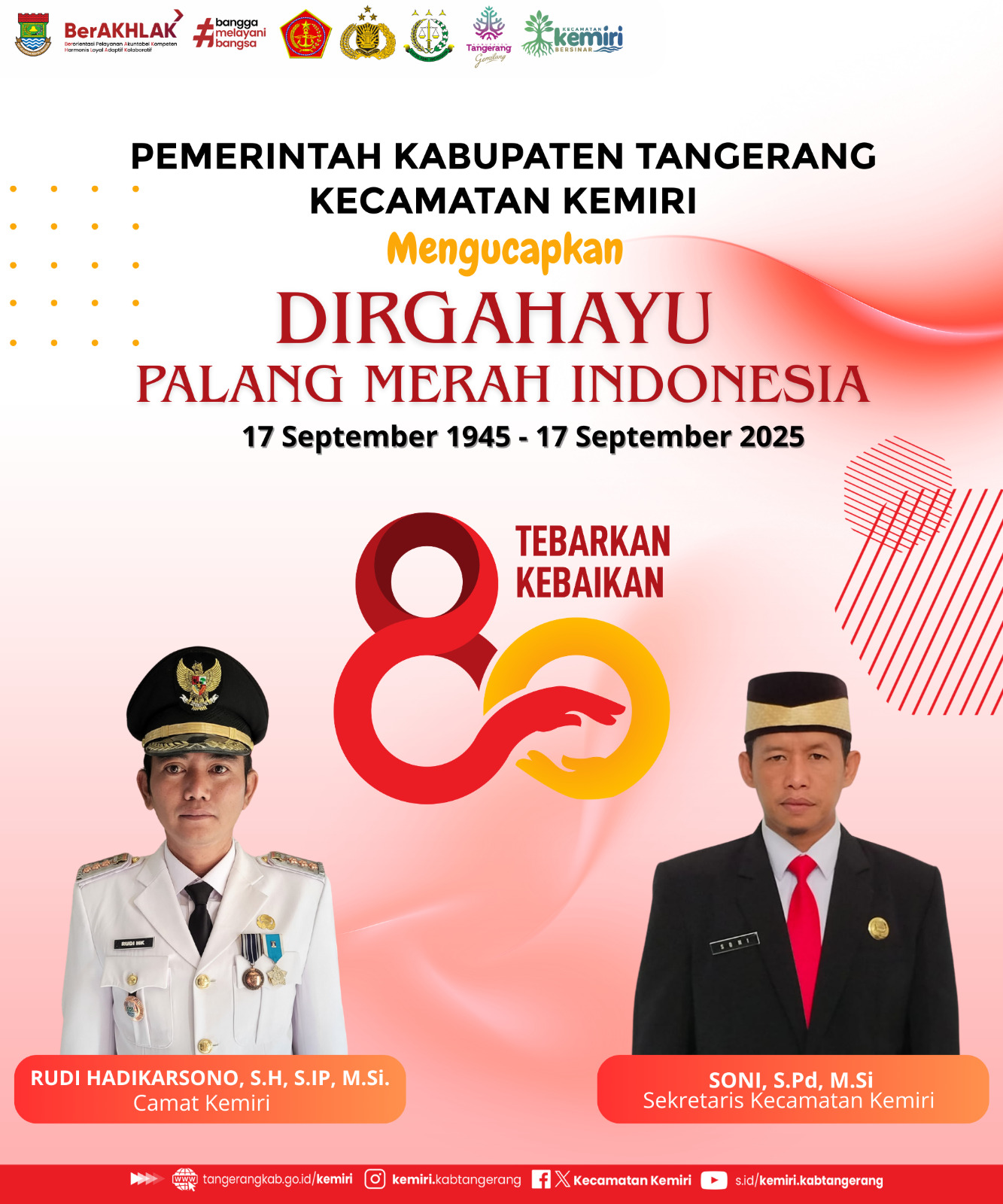 Pemerintah Kecamatan Kemiri Ucapkan Selamat Dirgahayu PMI ke-80