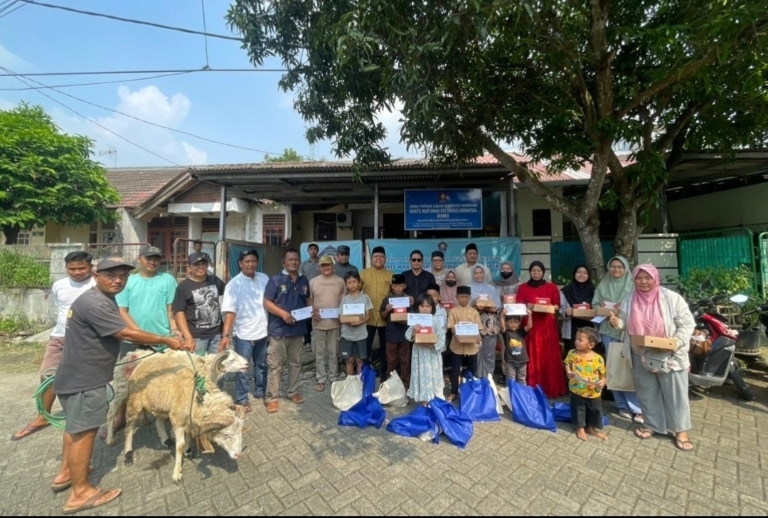 DPC KWRI Kabupaten Tangerang Salurkan Hewan Qurban, Bagikan Sembako Dan Gelar Santunan Anak Yatim Piatu