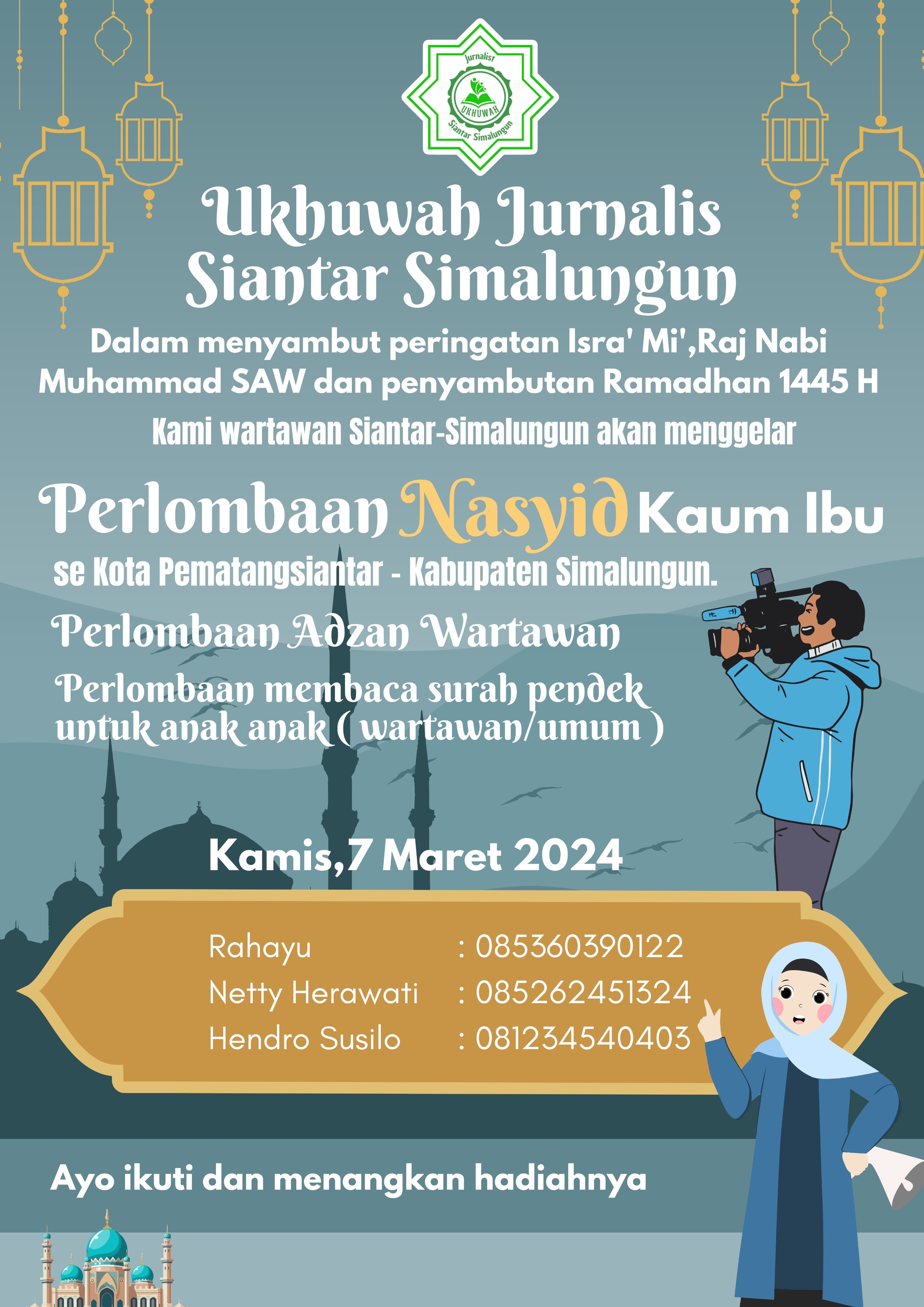 Ukhuwah Jurnalis Bentuk Panitia Isra' Mi'raj Sekaligus Penyambutan Bulan Suci Ramadhan 1445 H