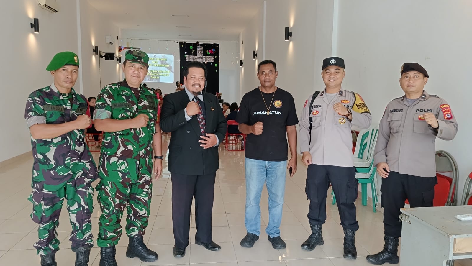 Anggota Koramil 14/Panongan Laksanakan Pengamanan Ibadah Jumat Agung dan Paskah