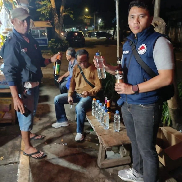 Serentak, Jajaran Polresta Bogor Kota Razia Minuman Keras Beralkohol