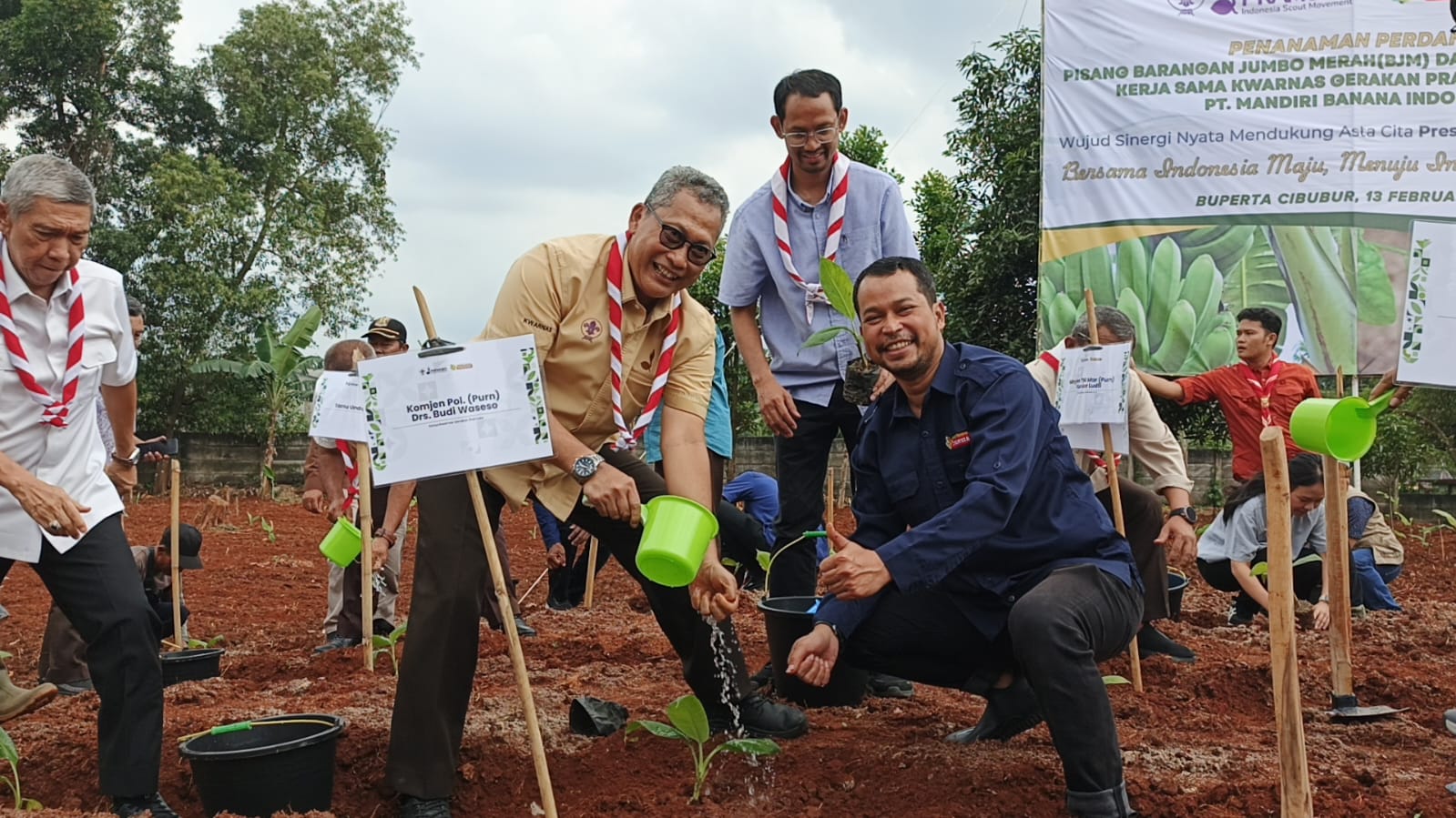 Pramuka dan PT MBI Gelar Penanaman Perdana, Buvertacibubur Jadi Kebun Percontohan Nasional Swasembada Pangan