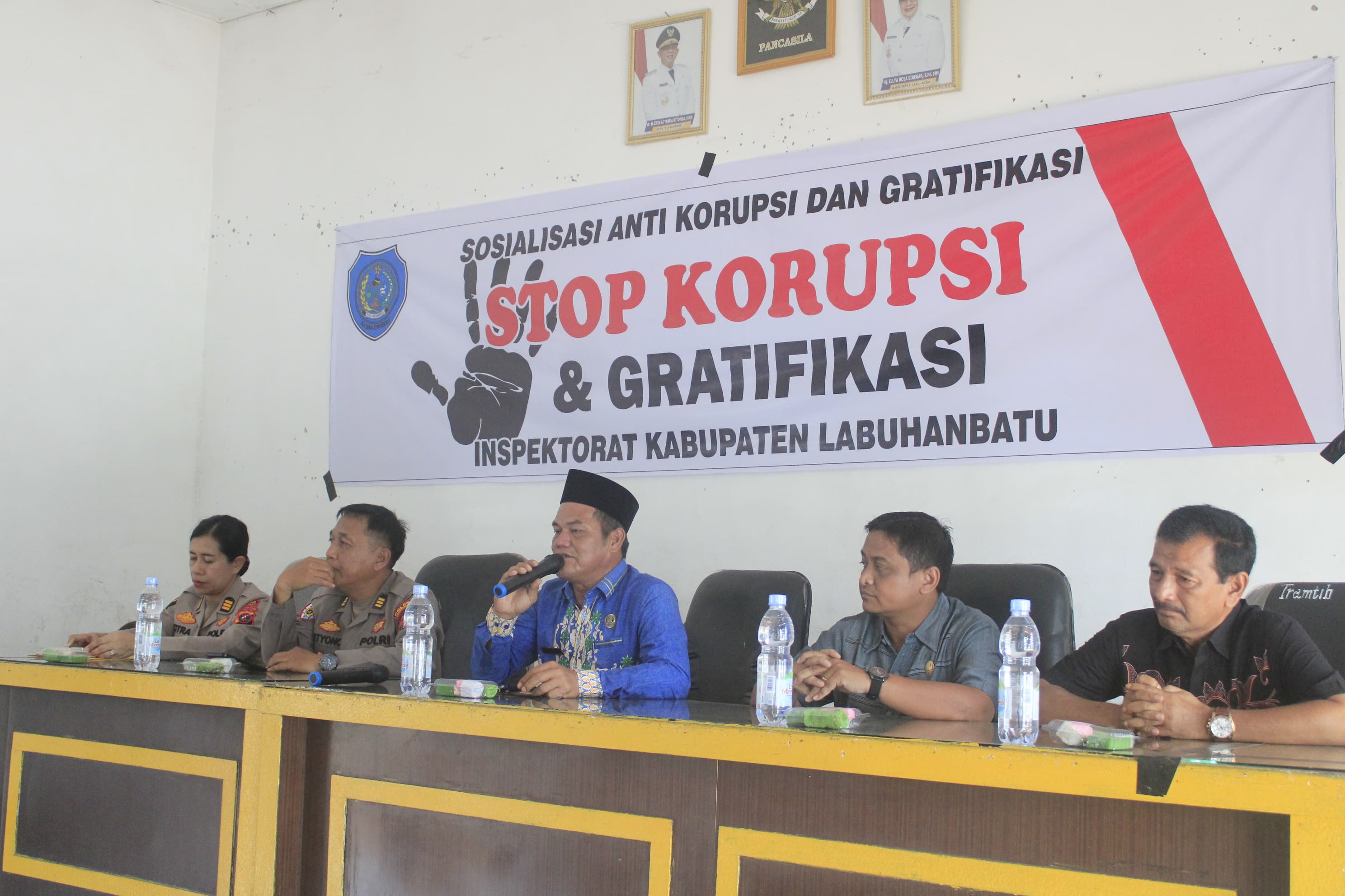 Inspektorat Labuhanbatu bersama Polres Dan Kejaksaan Negeri Lakukan Sosialisasi Anti Korupsi dan Gratifikasi