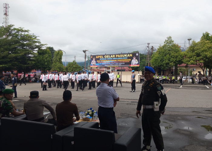 Kasi Pidum Kejari Hadiri Apel Gelar Pasukan Operasi Zebra Seulawah Tahun 2023 Polres Aceh Tenggara