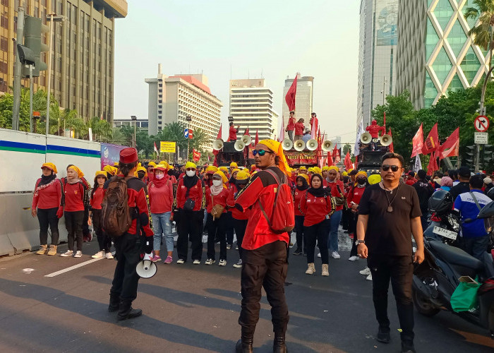 Buruh Kecewa, Aksi Demo di Kawasan Patung Kuda Jakarta Pusat Tidak Direspon