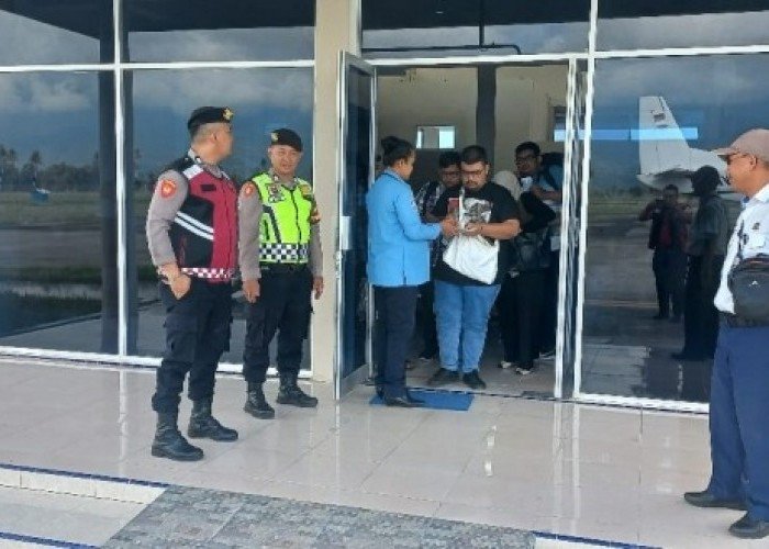 Polsek Semadam Lakukan Kegiatan Pengamanan Objek Vital Bandara Alas Louser