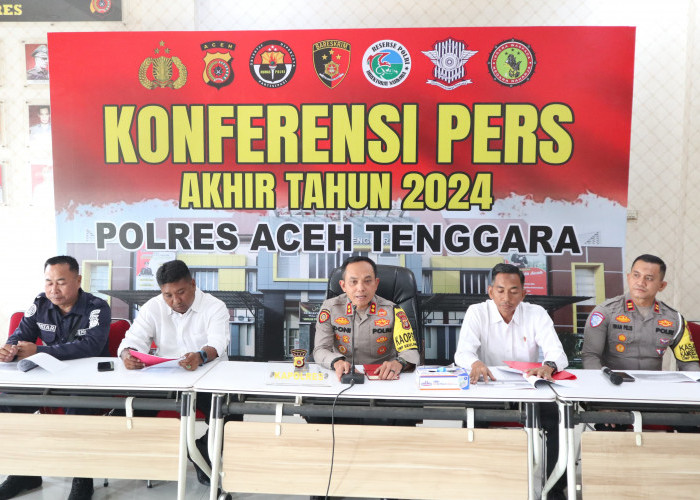 Polres Aceh Tenggara Gelar Konferensi Pers Akhir Tahun 2024