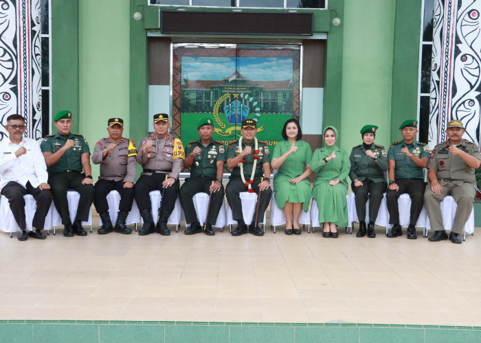 Kapolres Hadiri Kunjungan Kerja Danrem 022/Pantai Timur Kolonel Inf Tagor Rio Pasaribu di Kodim 0207/SML