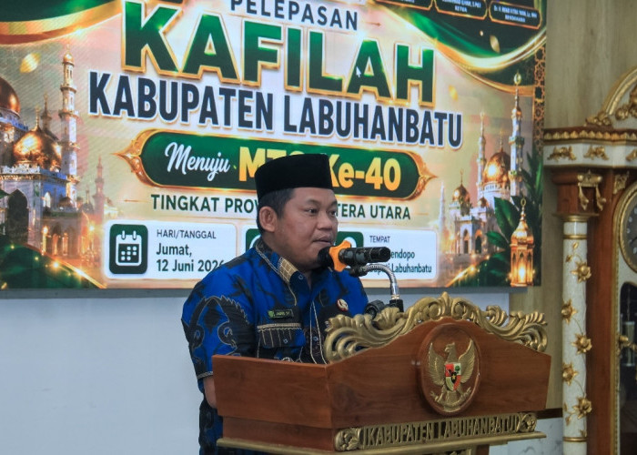 Wabup Jamri Lepas Kafilah MTQ Kabupaten Labuhanbatu Menuju MTQ Tingkat Sumut Tahun 2026