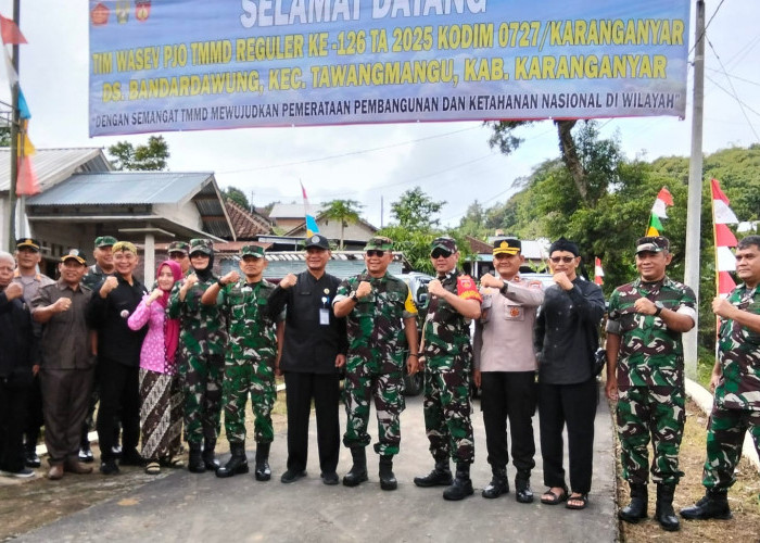 TMMD Karanganyar Dikebut, Tim Wasev TNI Tinjau Progres Pembangunan