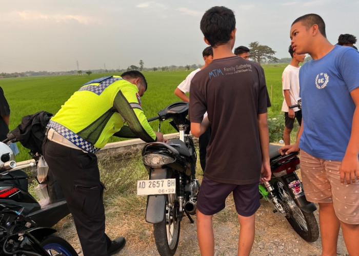 Polisi Tindak Dugaan Balap Liar di Kebakkramat, 127 Motor Terjaring