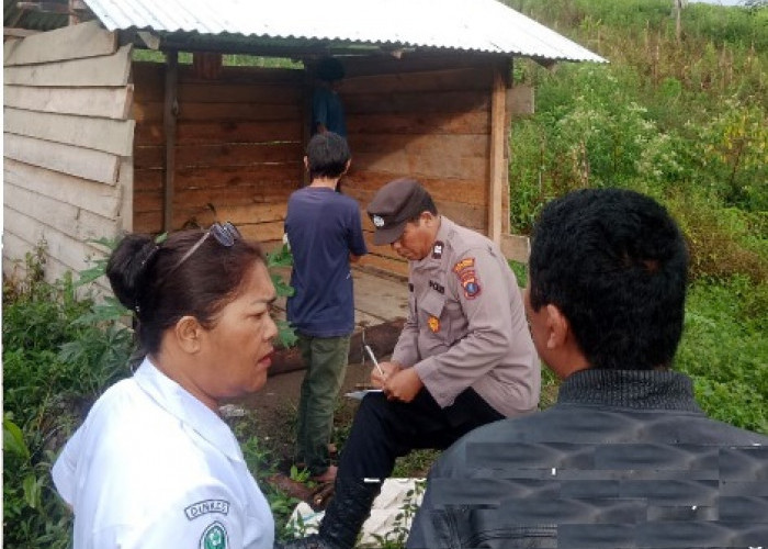 Seorang Petani Gantung Diri di Gubuk Ladangnya, Jenazah Diserahkan Polsek Panei Tongah kepada Keluarga