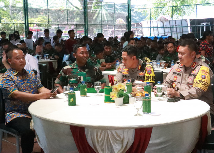 Kapolres Simalungun Hadiri Syukuran peringatan HUT Ke-74 Rindam I/Bukit Barisan, Tingkatkan Sinergitas TNI-Pol