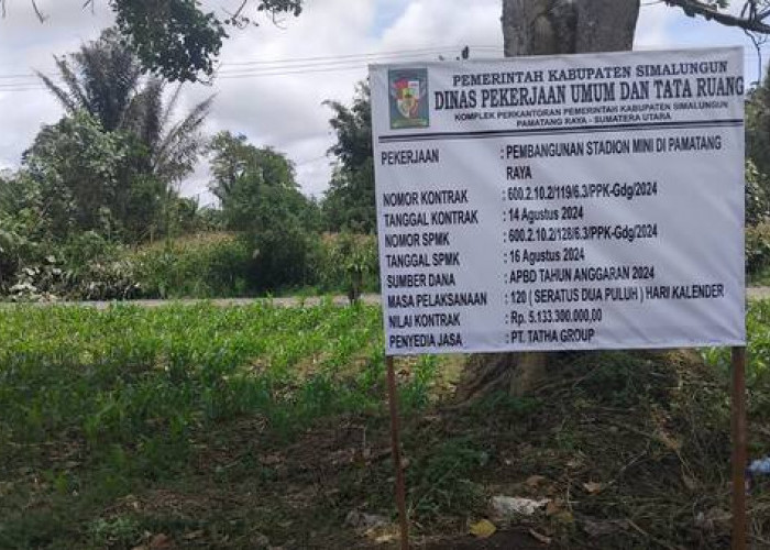 Pemkab Simalungun Bangun Stadion Mini di Pamatang Raya, Berbiaya Rp 5 M