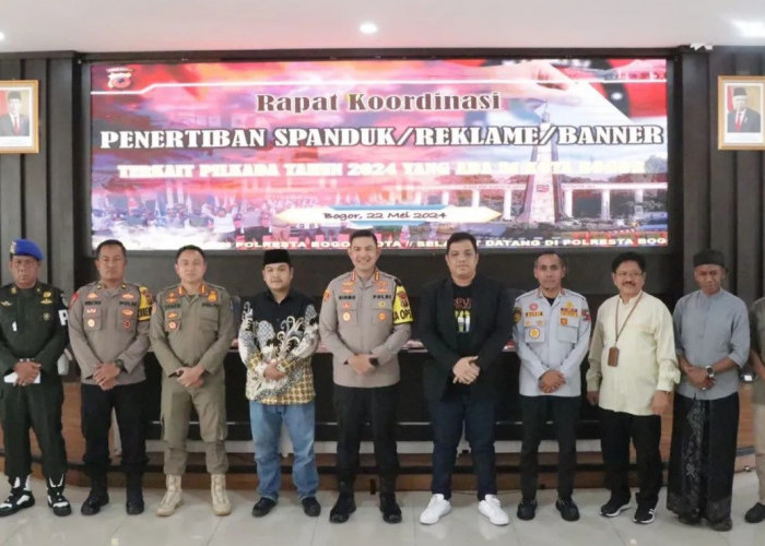 Kapolresta Bogor Kota Pimpin Rakor Penertiban Reklame, Banner dan Spanduk yang Tidak Sesuai Aturan