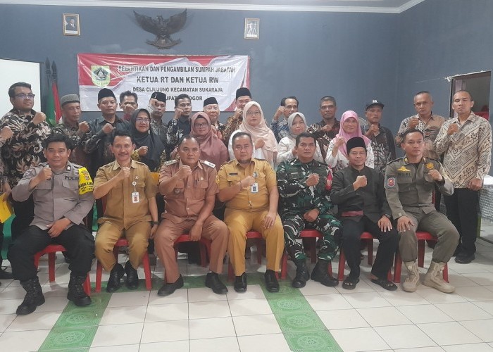 Pemdes Cijujung Kecamatan Sukaraja Bogor Lantik Ketua RT dan RW Gelombang II Tahun 2025