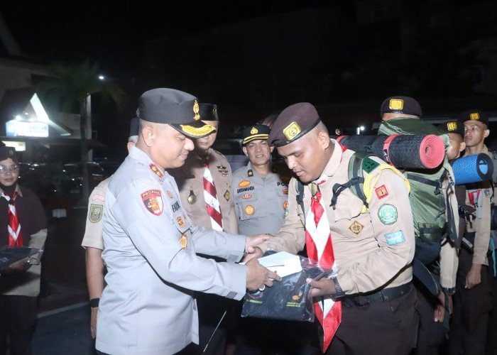 Sukseskan Upaya Menanggulangi Kebakaran, Kapolres Lepas Kontingen Ikuti Jambore Karhutla 2025