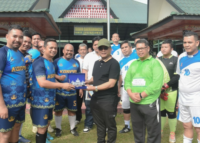 Pertandingan Persahabatan Korpri Labuhanbatu vs Korpri Padang Sidempuan Berakhir Imbang 2-2