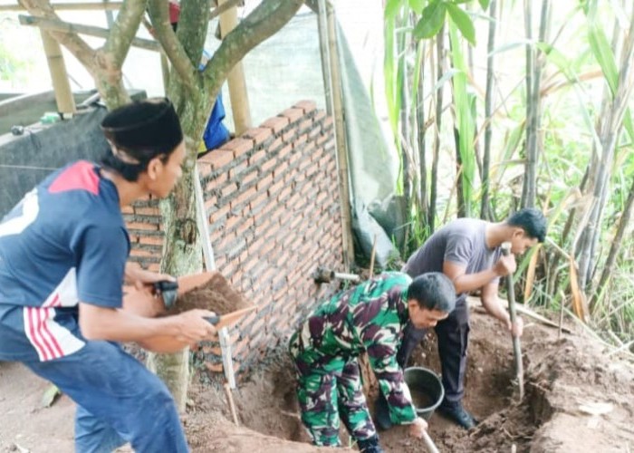 TMMD ke-125 Kodim 0623/Cilegon Bangun Fasilitas MCK di Cibeber