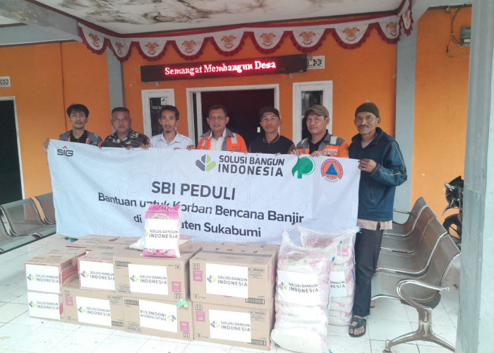 PT.SBI Pabrik Narogong Bogor Salurkan Bantuan  untuk Korban Banjir Bandang di Sukabumi