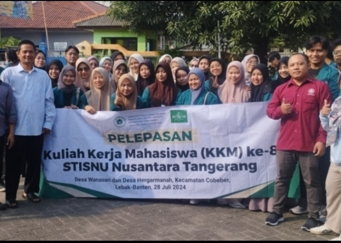 Pelepasan Kuliah Kerja Mahasiswa (KKM) Ke-8 STISNU Nusantara Tangerang, di Kecamatan Cibeber Lebak-Banten