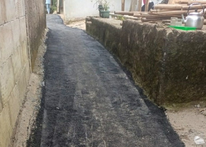 Pemdes Petir Laksanakan Proyek Pengaspalan Jalan Lingkungan,Tingkatkan Akses dan Ekonomi Warga