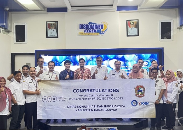 Diskominfo Karanganyar Raih Rekomendasi Sertifikasi ISO/IEC 27001:2022, Siap Menuju Standar Keamanan Informasi