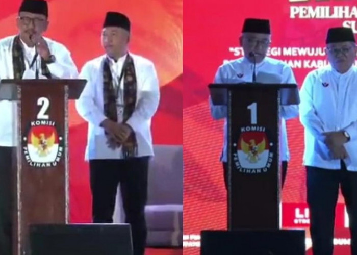 Debat Pertama Calon Bupati dan Wakil Bupati Sukabumi 2024, Iyos - Zainul VS Asep Japar - Andreas