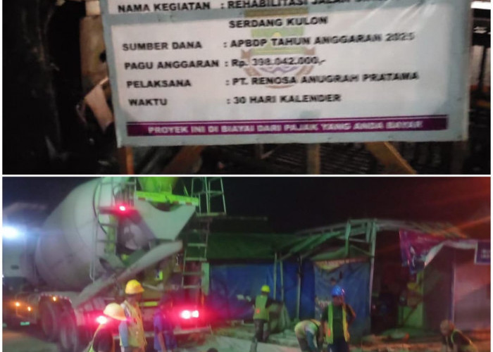 Betonisasi Jalan Raya Panongan Bikin Susah Pengguna Jalan, Penutupan Jalan Secara Total Merugikan Banyak Pihak