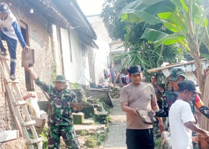 Kodim 0623/Cilegon Rehab Rumah Warga di Hari Ketiga TMMD ke-125
