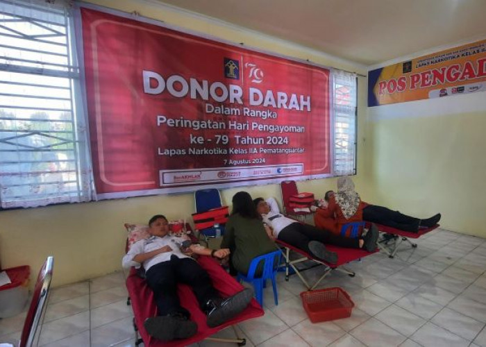 Lapas Narkotika Kelas IIA Peringati Hari Pengayoman ke 79 Gelar Donor Darah