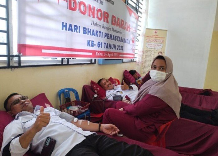 Lapas Narkotika Kelas IIA Pematangsiantar Melaksanakan Donor Darah