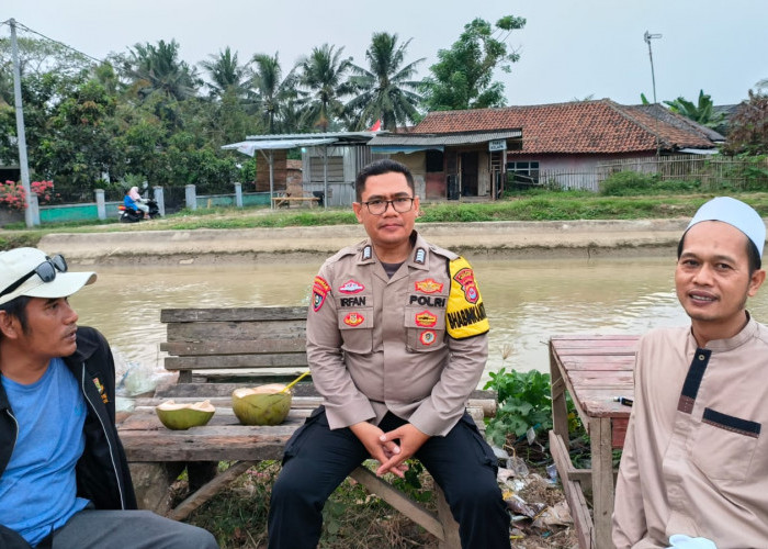 Ngariung Bersama Warga, Bhabinkamtibmas Polsek Cikande Sampaikan Pesan Kamtibmas