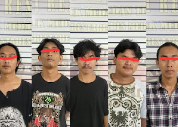 Polisi Amankan 5 Pelaku Penyerangan di Gang Wongso Medan