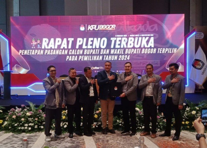 KPU Kabupaten Bogor Tetapkan Rudy Susmanto & Ade Ruhendi sebagai Bupati dan Wakil Bupati Terpilih 2024