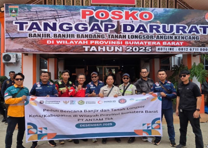ANTAM Perkuat Tim Penanganan Bencana Sumatera Barat, Kirim Personel dan Logistik dari UBPE Pongkor