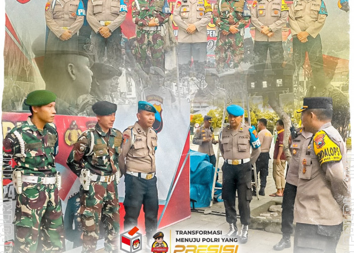 Polres dan Kodim 0727 Karanganyar Dirikan Posko Netralitas TNI dan Polri