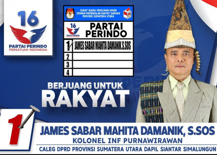 Caleg Perindo Sumut X No:1, Kolonel Purn JSM Damanik Berbuat Yang Terbaik Untuk Siantar-Simalungun