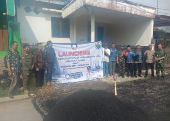 Pemdes Cihideung Ilir Launching Bantuan Keuangan Infrastruktur Desa Tahap I Tahun 2025