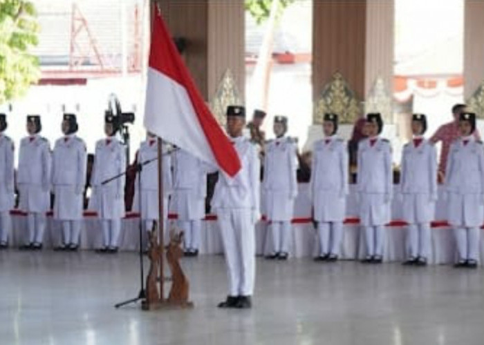 76 Paskibraka Telah Dikukuhkan Bupati  Karanganyar, Siap Jalankan Amanah Merah Putih