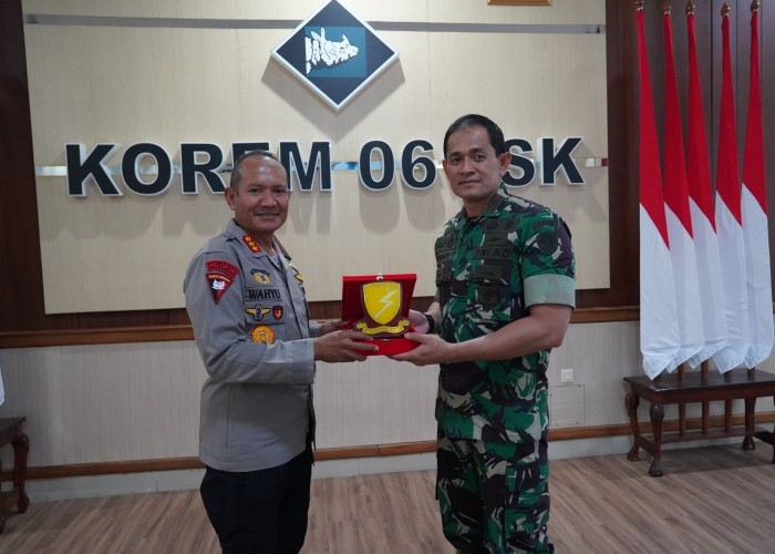 Danrem 061/SK Terima Kunjungan Komandan Detasemen 1 Pasukan Pelopor