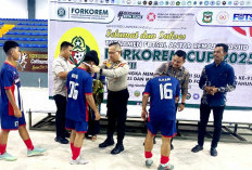 KBO Sat Samapta Polres Siantar Hadiri Penutupan Turnamen Futsal Antar Remaja Mesjid “FORKOREM CUP 2025”