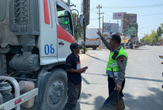 Satlantas Polres Karanganyar Ingatkan Bagi Pengemudi Truk Jangan Melebihi Batas Muatan
